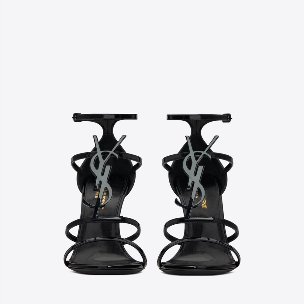 SAINT LAURENT CASSANDRA 100 PATENT SANDAL